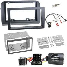 Einbauset Lenkradadapter Doppel DIN Autoradio für Fiat Croma 2005-2010