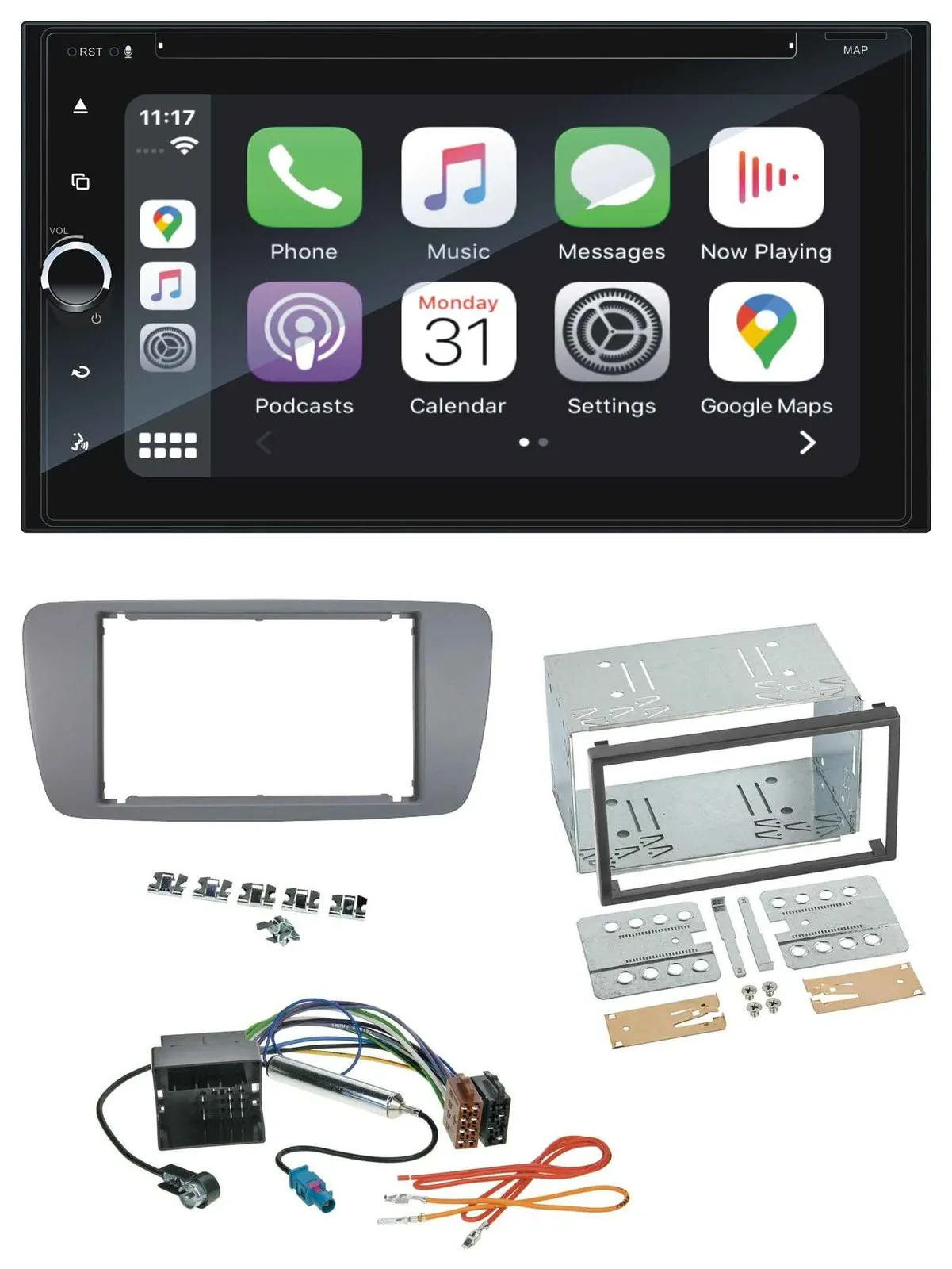 Blaupunkt 2DIN Bluetooth DAB USB DVD MP3 Autoradio für Seat Ibiza ab 08 conemara