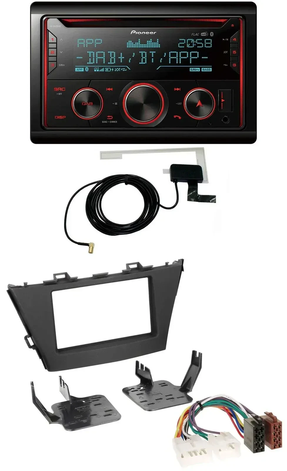 Автомагнитола для Toyota Prius+ (с 2012) Pioneer 2DIN CD USB Bluetooth DAB, MP3