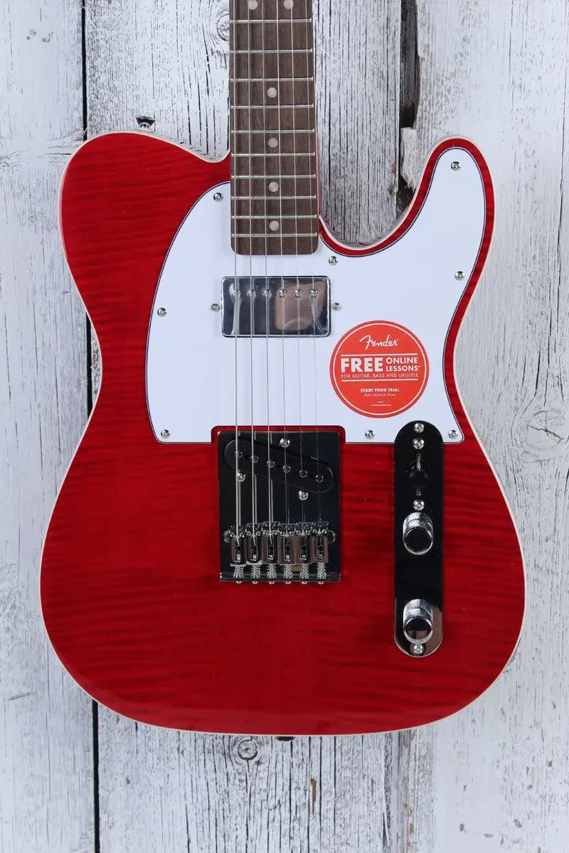 Squier Affinity Series Telecaster FMT SH Electric Guitar Crimson Red Transparent