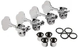 Genuine Fender Left-Handed LEFTY American Std/Deluxe Bass Tuners Set, CHROME