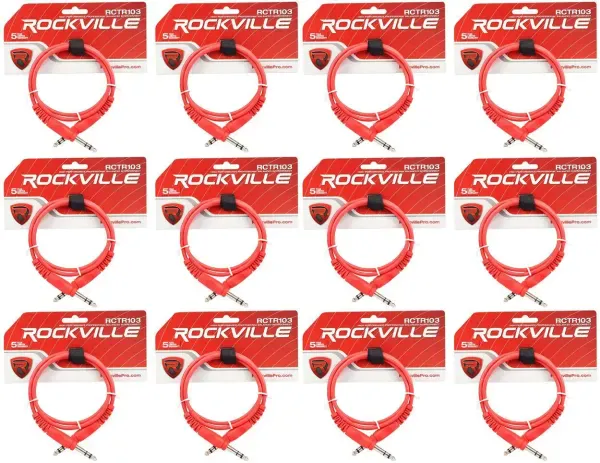 Коммутационный кабель Rockville RCTR103R Red 0.9 м (12 штук)