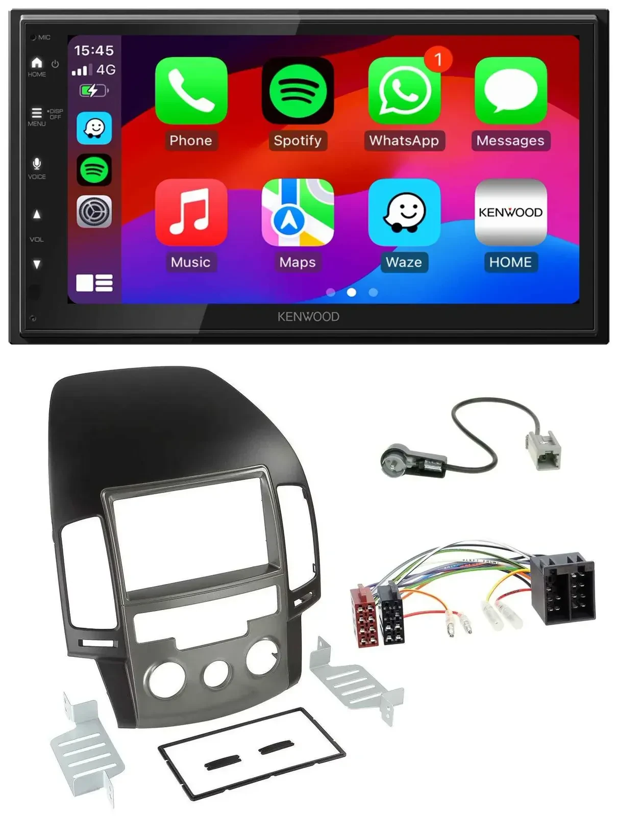 Автомагнитола Kenwood 2 DIN, MP3, USB, DAB, Bluetooth для Hyundai i30 (с 2008)