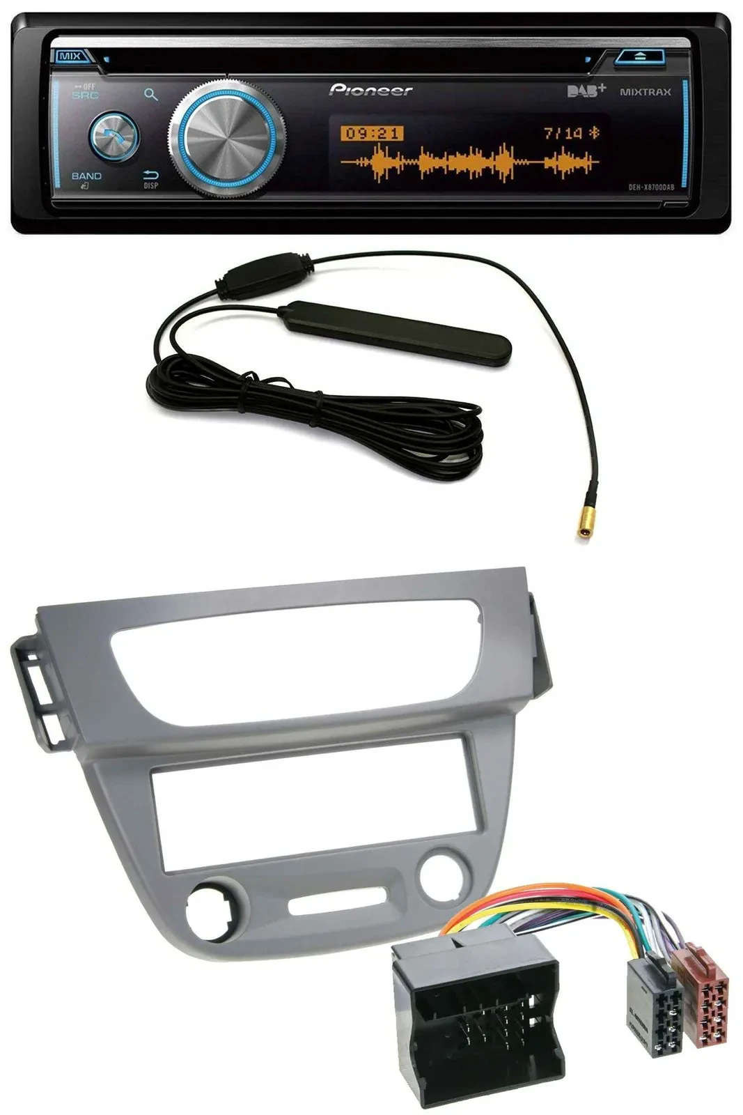 Автомагнитола Pioneer CD/USB/Bluetooth/DAB, MP3 для Renault Megane 3 (2009–2014), Quadlock