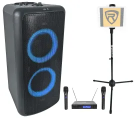 Rockville ELITE PARTY 65 Karaoke Machine System w/ 2) Wireless Mics+Tablet Stand