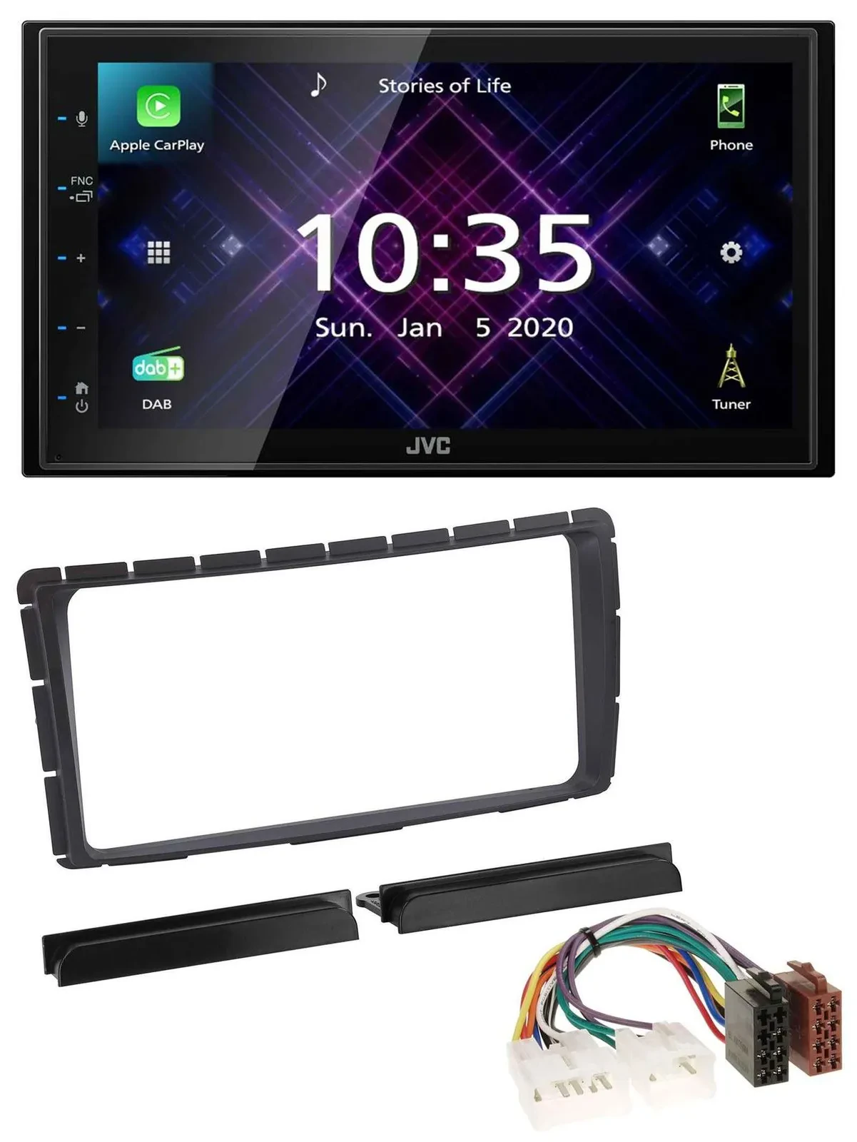 JVC DAB 2DIN MP3 Bluetooth USB Autoradio für Toyota Hilux (ab 2011)
