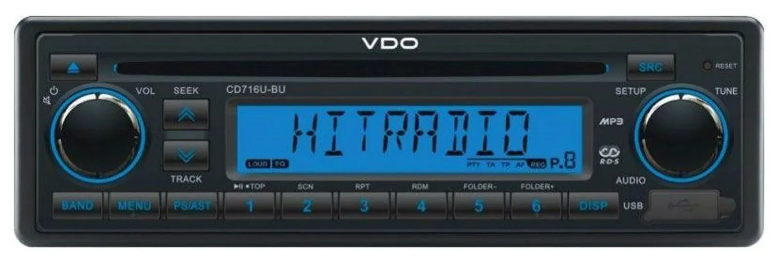 VDO AUX MP3 1DIN CD USB Autoradio für Mitsubishi Evo Lancer (ab 2008)