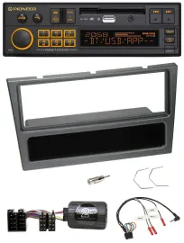 Pioneer DAB Lenkrad USB Bluetooth Autoradio für Opel Corsa C 2000-04 charcoal