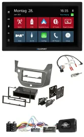 Blaupunkt Lenkrad Bluetooth DAB 2DIN USB Autoradio für Honda Jazz ab 2014 silber