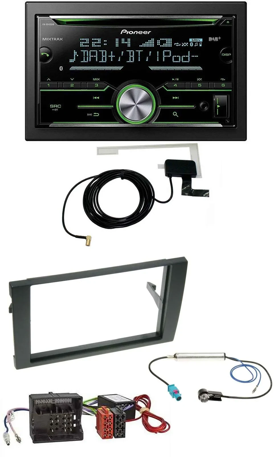 Pioneer CD USB MP3 Bluetooth 2DIN DAB Autoradio für Audi A4 B7 04-08 Aktivsystem