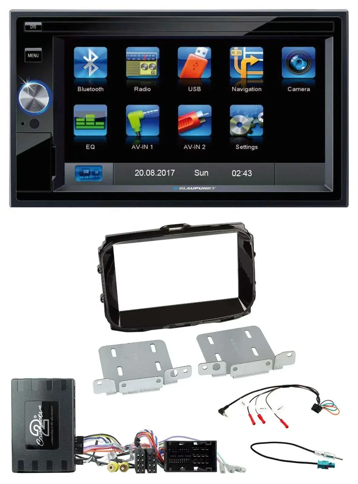 Blaupunkt Lenkrad USB Bluetooth TMC 2DIN Navigation für Alfa Giulietta 14-21 Inf