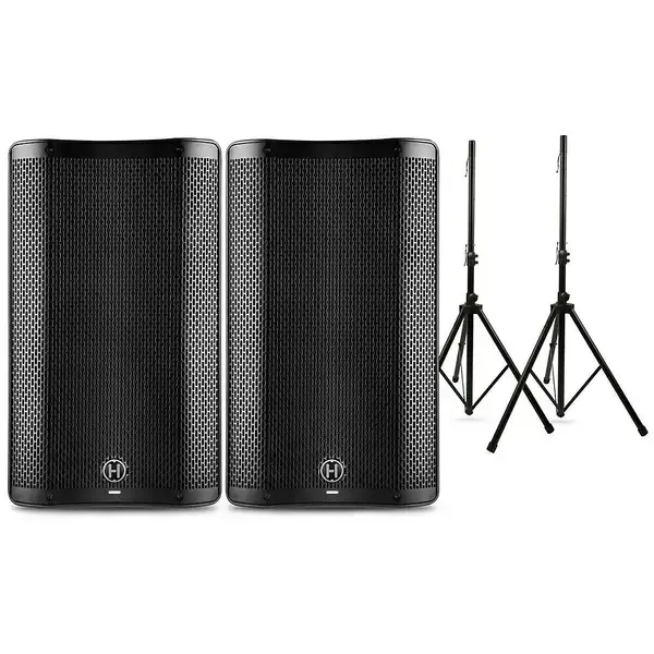 Harbinger VARI 4000 Series Powered Speakers Package with Stands 12" Mains