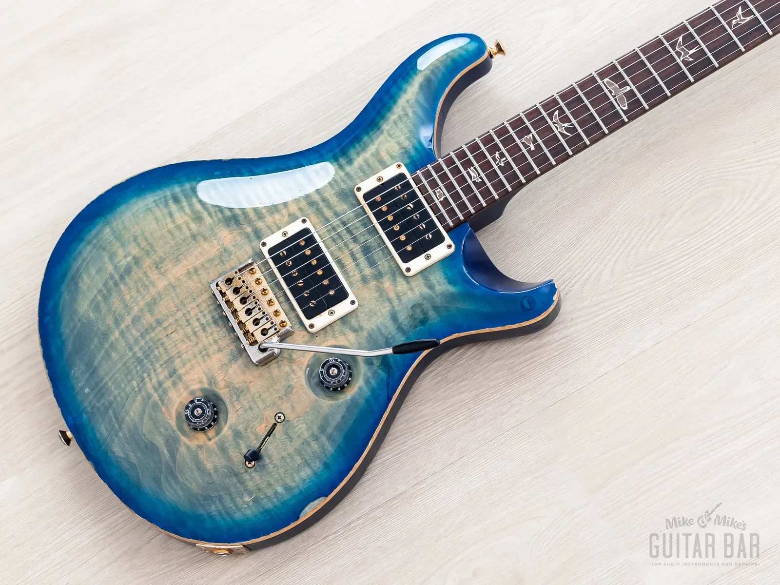 Б/У электрогитара PRS Custom 24 2012 Faded Blue Burst, с тремоло, с кейсом