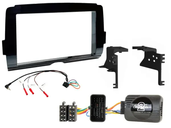 Einbauset Lenkradadapter Doppel DIN Autoradio für Harley Davidson Street-Glide-F