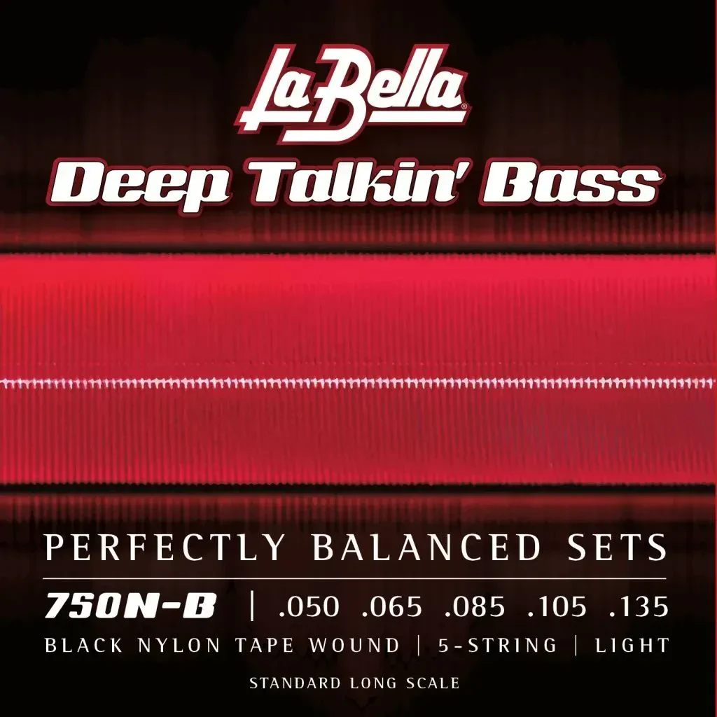 Струны для бас-гитары La Bella 750N-B Deep Talkin Bass Black Nylon 50-135