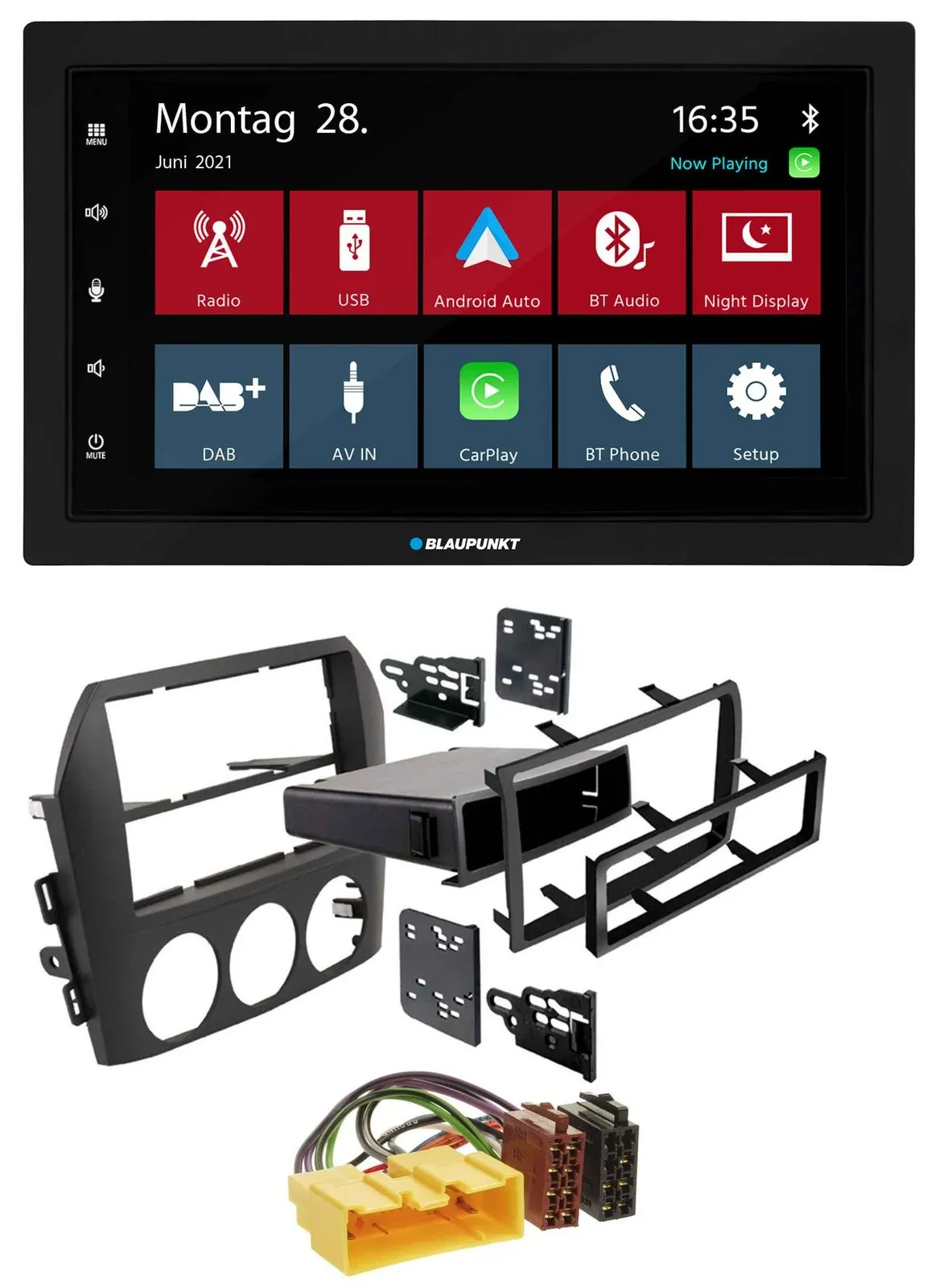Blaupunkt MP3 Bluetooth DAB 2DIN USB Autoradio für Mazda MX 5 NC 2005-2008