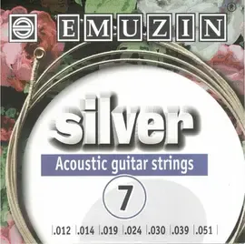 Струны для 7-струнной акустической гитары Emuzin Silver / 7А222
