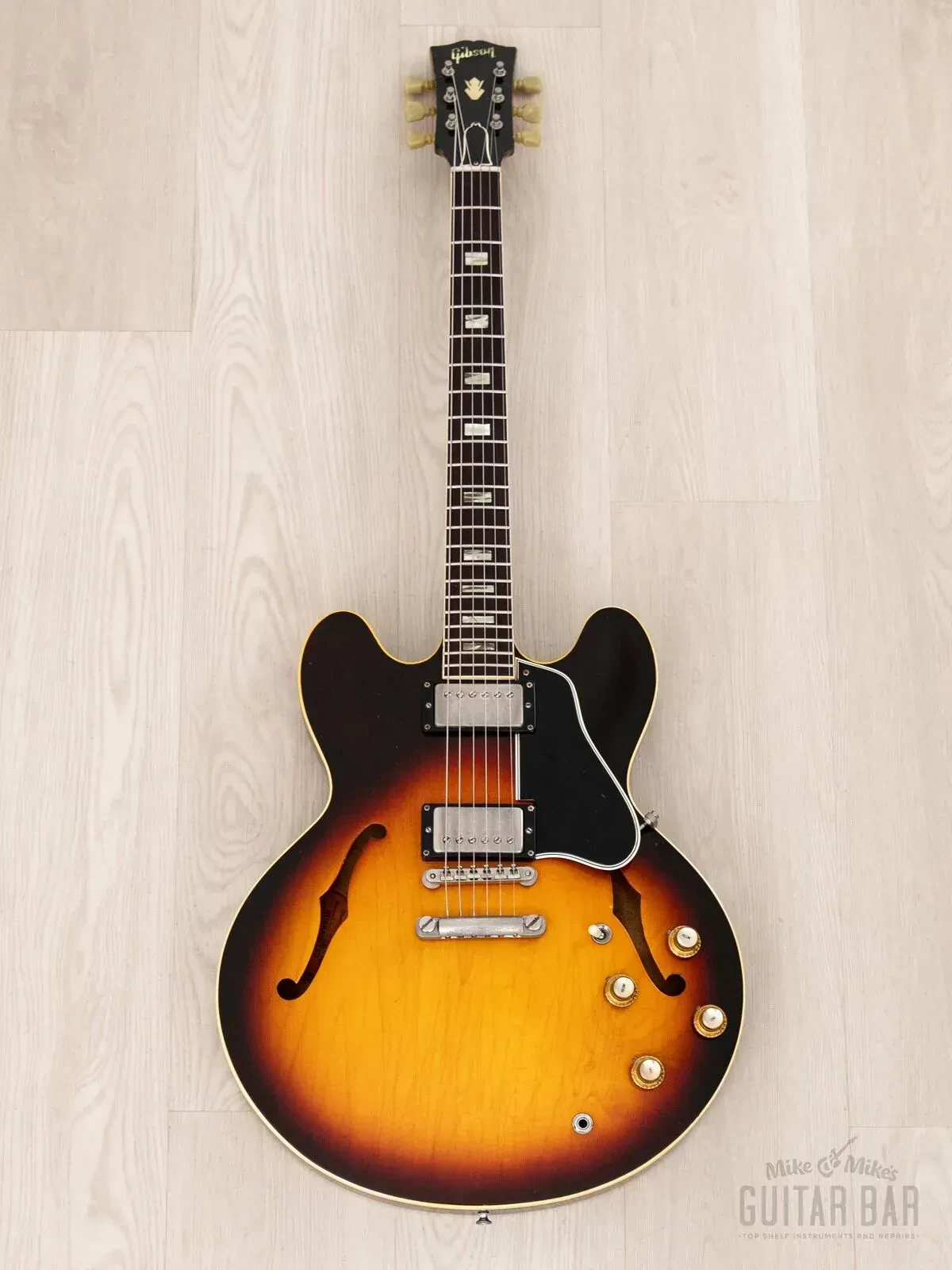 Электрогитара полуакустическая Gibson ES-335 TD Semi-Hollow HH Sunburst w/case USA 1963