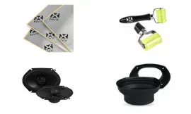 Pioneer TS-G6820S 6x8" Car Speakers w/ Baffles & Sound Deadening Kit