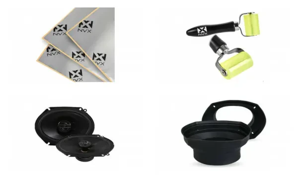 Pioneer TS-G6820S 6x8" Car Speakers w/ Baffles & Sound Deadening Kit