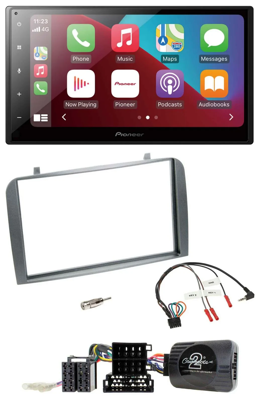 Автомагнитола для Alfa Romeo GT/147 (2007–2010) Pioneer 2DIN, USB, Bluetooth, DAB