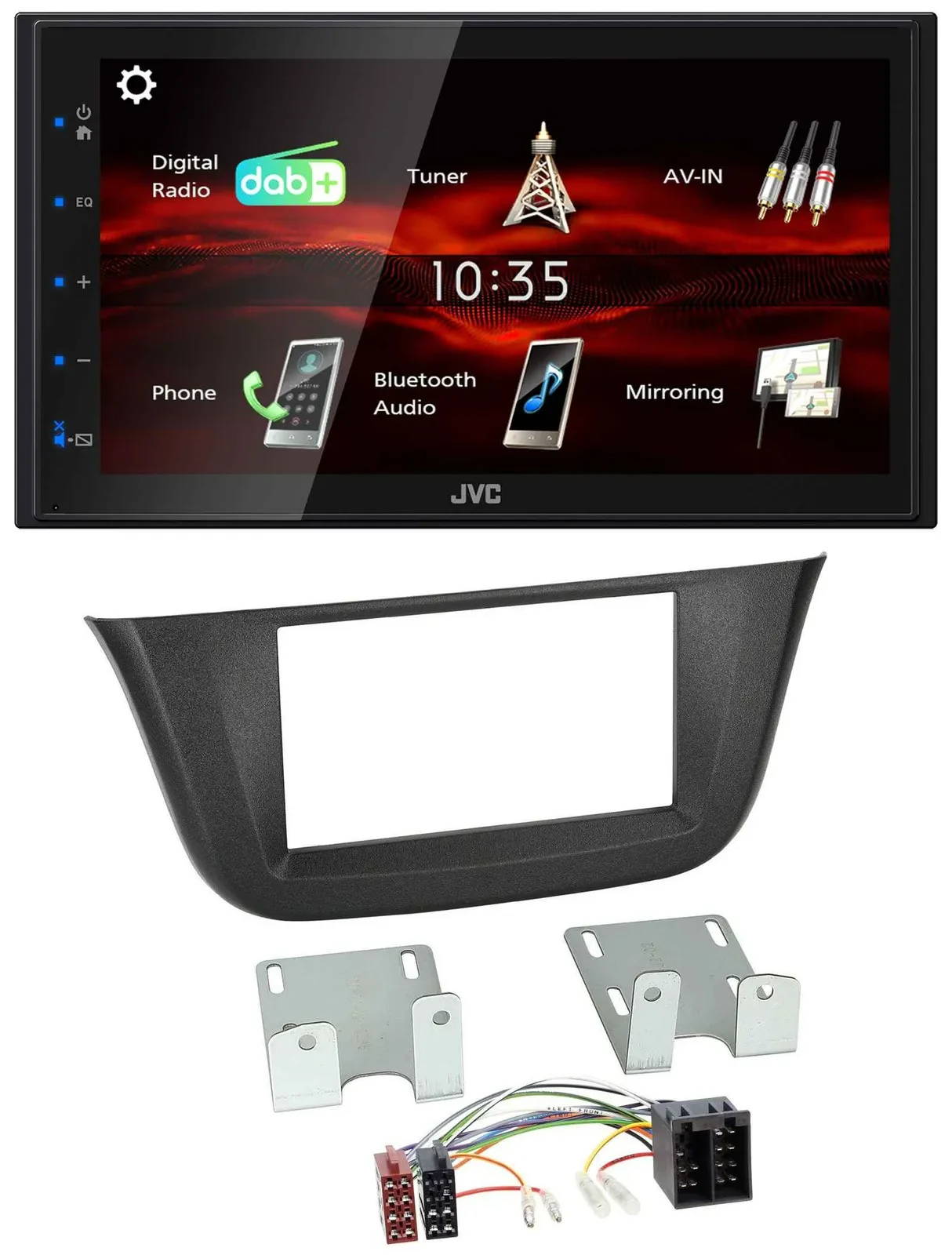 Автомагнитола для Iveco Daily JVC 2DIN, Bluetooth, USB, DAB, MP3