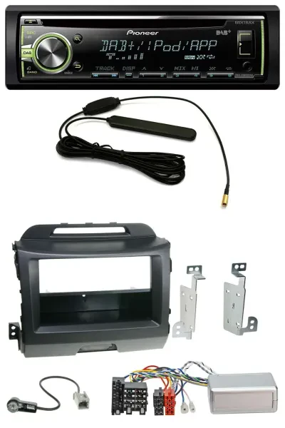 Pioneer MP3 USB CD DAB Lenkrad Autoradio für Kia Sportage 3 10-15 schwarz