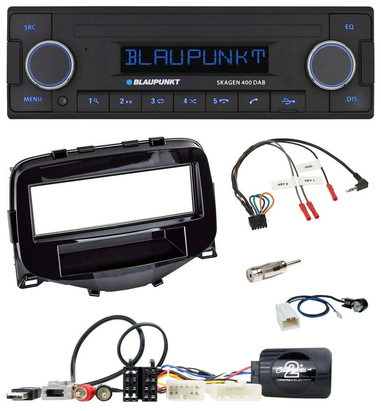Blaupunkt DAB USB Bluetooth Lenkrad Autoradio für Toyota Aygo 2014-2021