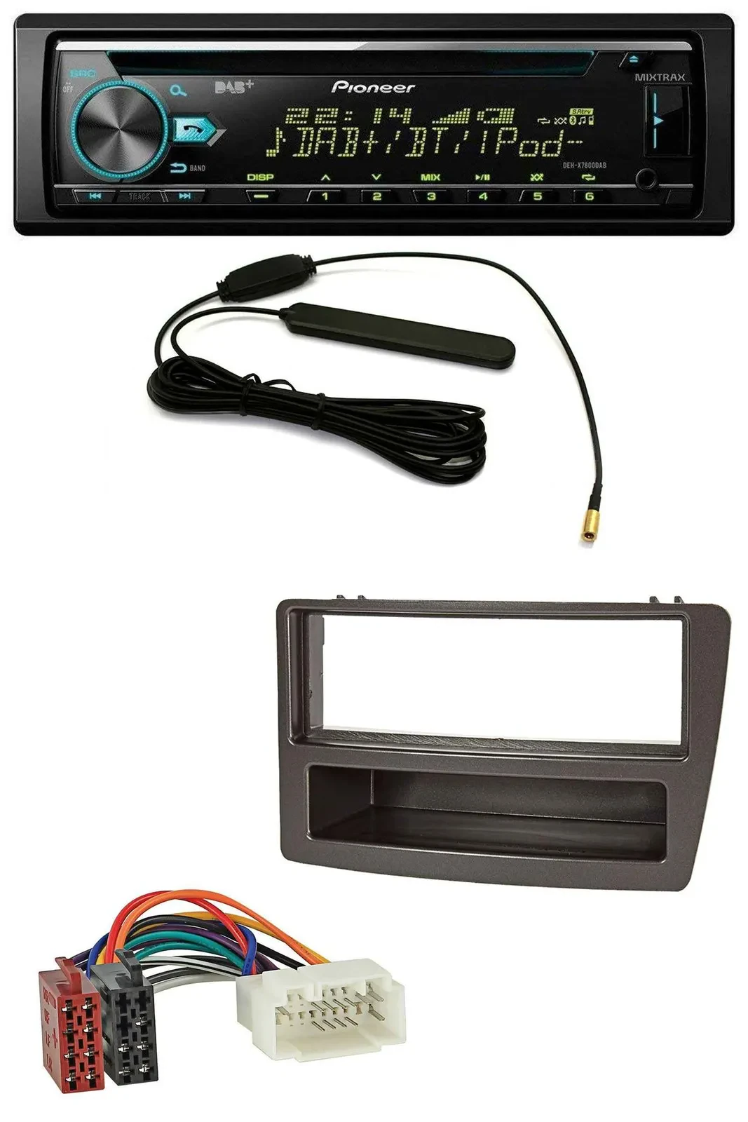 Pioneer CD MP3 AUX DAB USB Autoradio für Honda Civic 04-06 autom. Klima schwarz