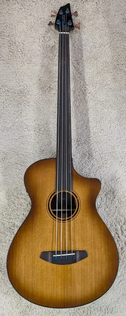 Breedlove Pursuit Exotic S Concerto Fretless Acoustic Electric Bass Guitar