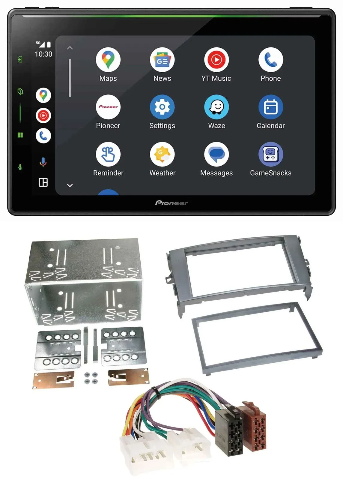 Pioneer 2DIN MP3 USB Bluetooth DAB Autoradio für Toyota Auris 07-12 anthrazit-gr