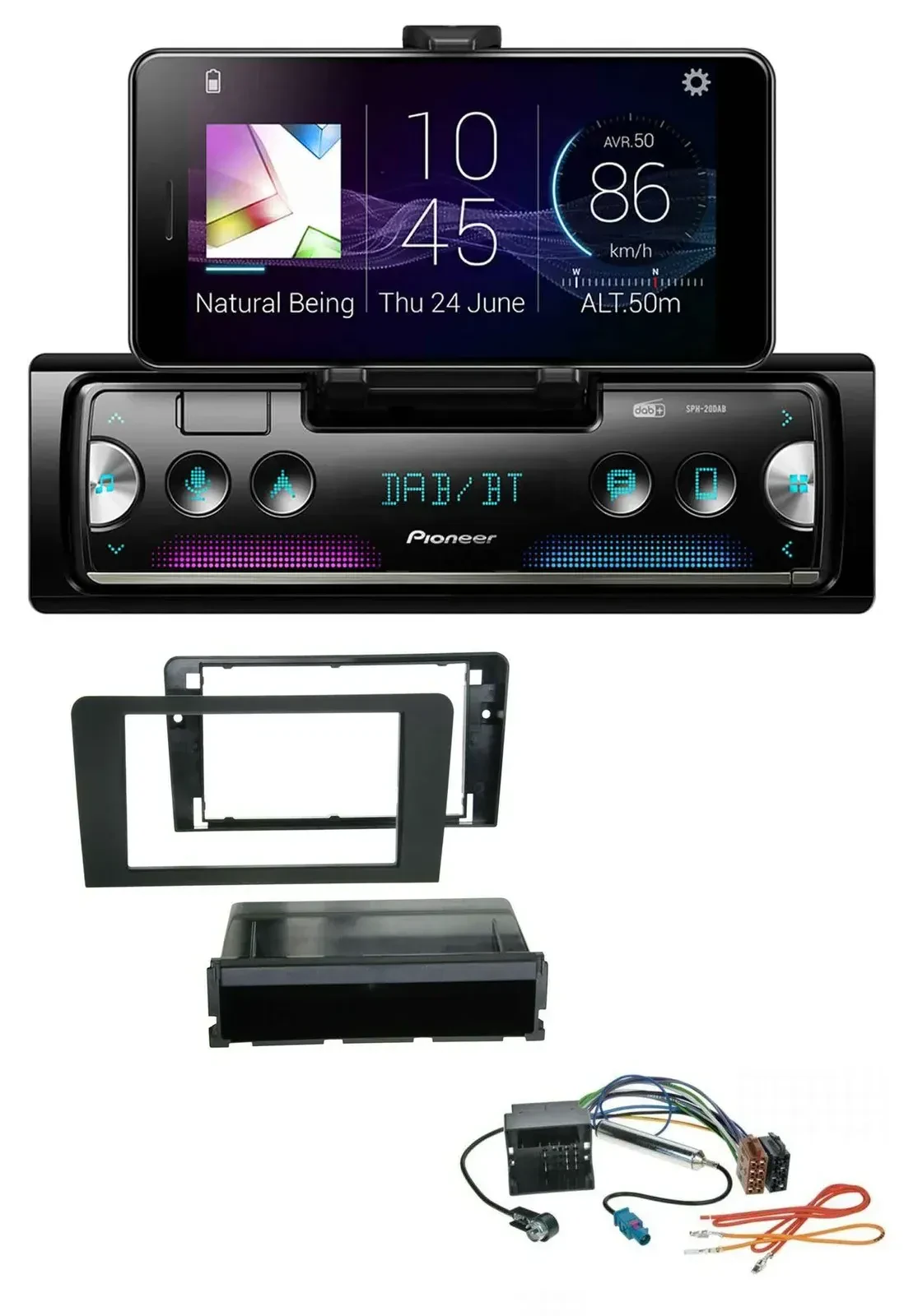 Автомагнитола Pioneer USB MP3 Bluetooth DAB для Audi A3 8P (2003–2012) Symphony Quadlock