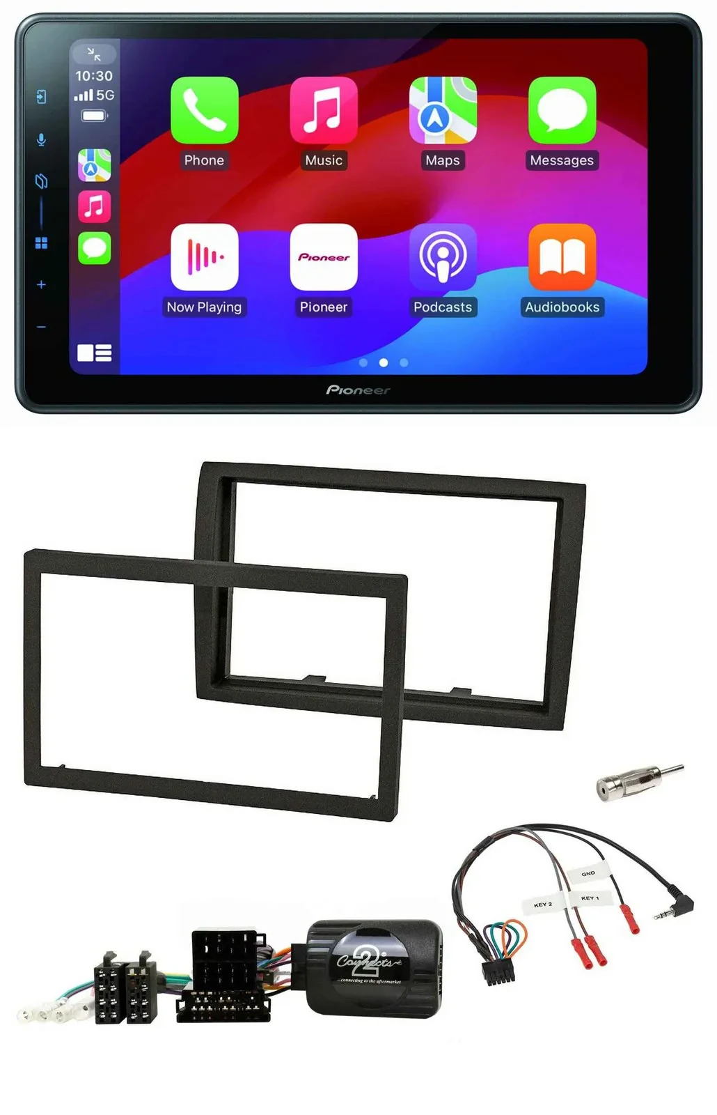 Pioneer Bluetooth 2DIN USB Lenkrad DAB Autoradio für Fiat Ducato