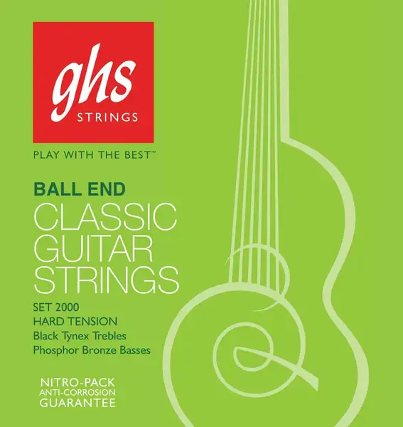 Струны для классической гитары GHS 2000 Silver Alloy 28-42