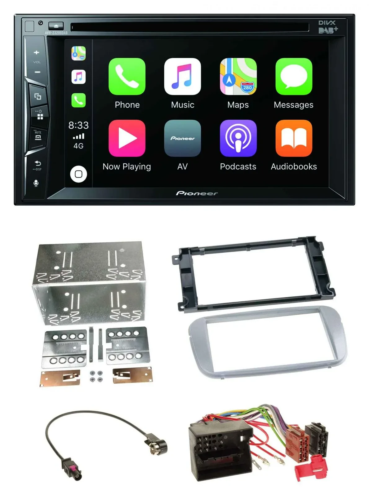 Pioneer MP3 USB DVD Bluetooth DAB 2DIN Autoradio für Ford Mondeo 2007-2014 S-Max