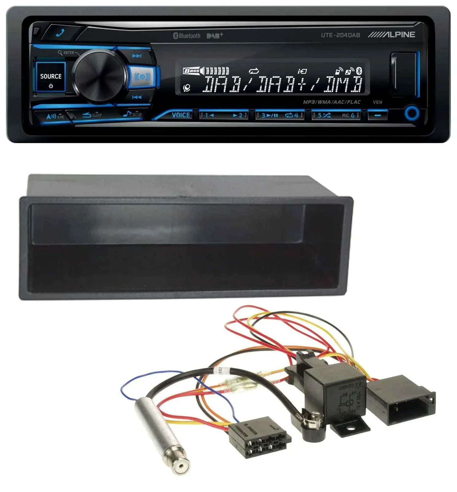 Alpine USB Bluetooth DAB MP3 Autoradio für VW Polo T4 Passat Golf (98-04)