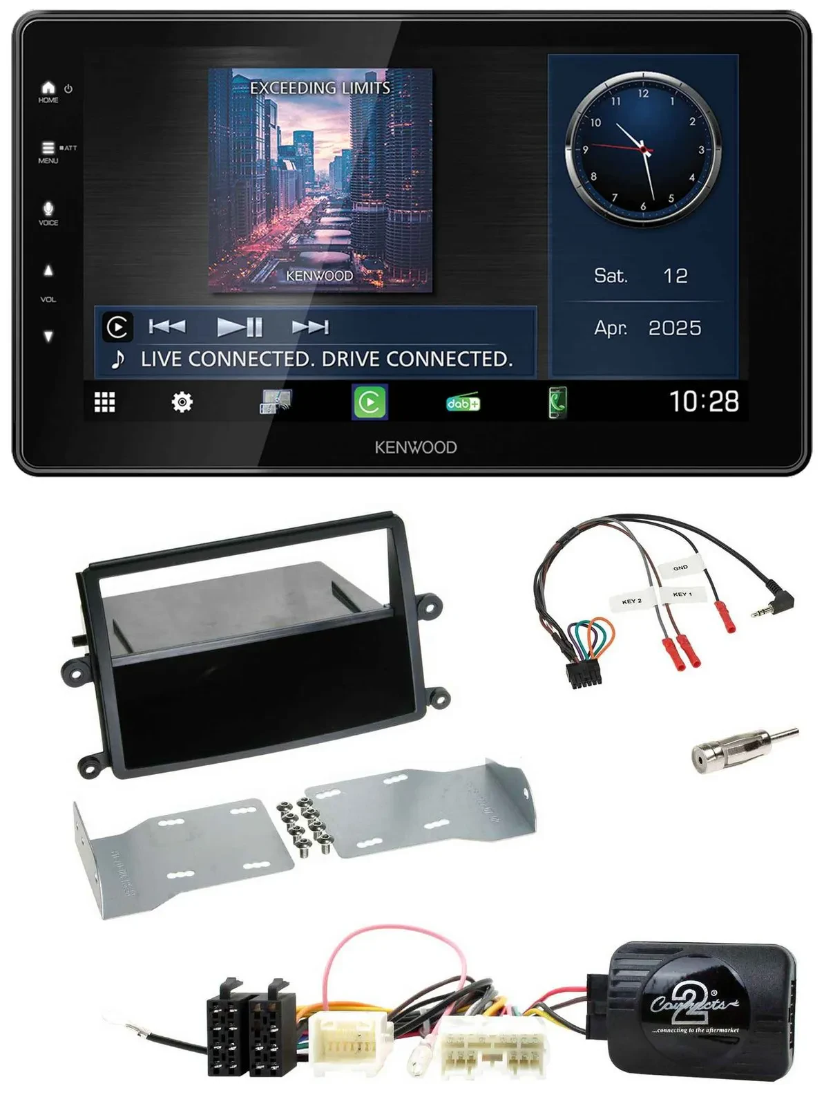 Kenwood Lenkrad Bluetooth USB DAB Autoradio für Mitsubishi L200 2006-2015