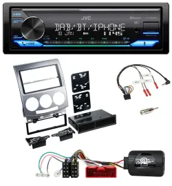 JVC Bluetooth DAB USB Lenkrad Autoradio für Mazda 5 CR 2005-2010 silber