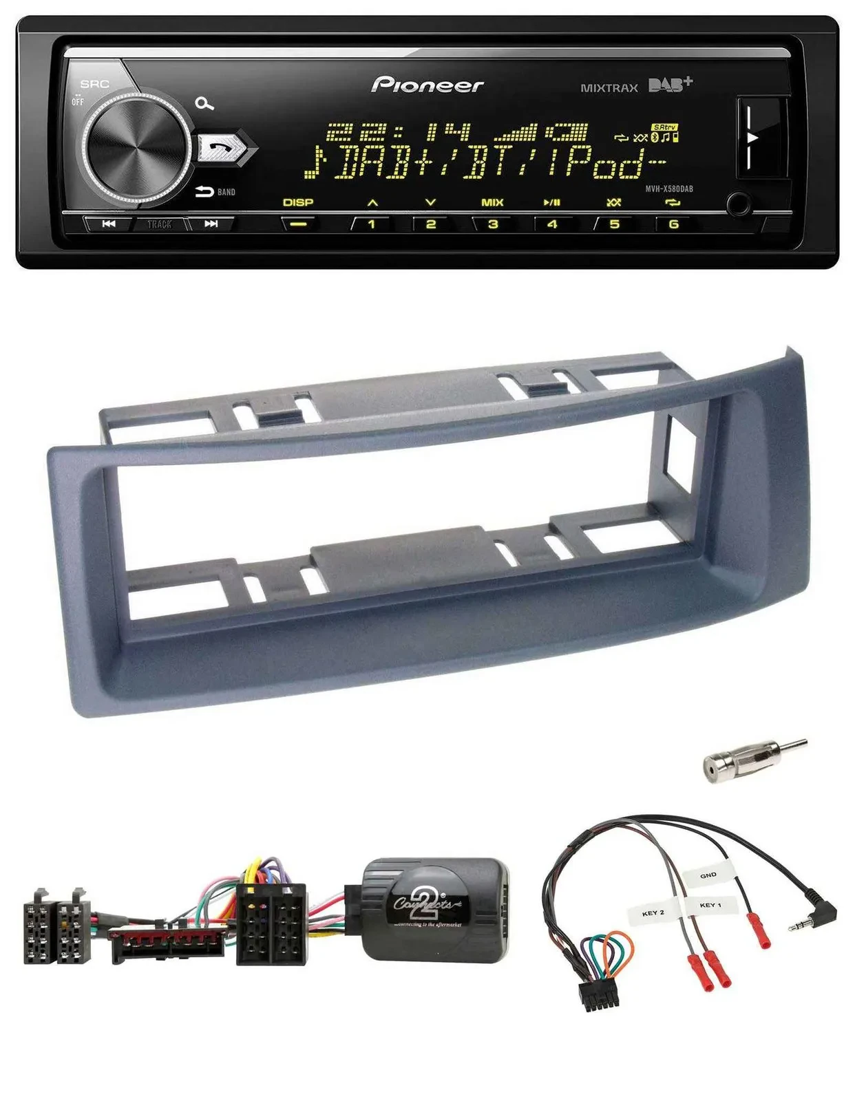 Автомагнитола Pioneer Bluetooth, USB, DAB для Renault Scenic/Megane 1996–2000