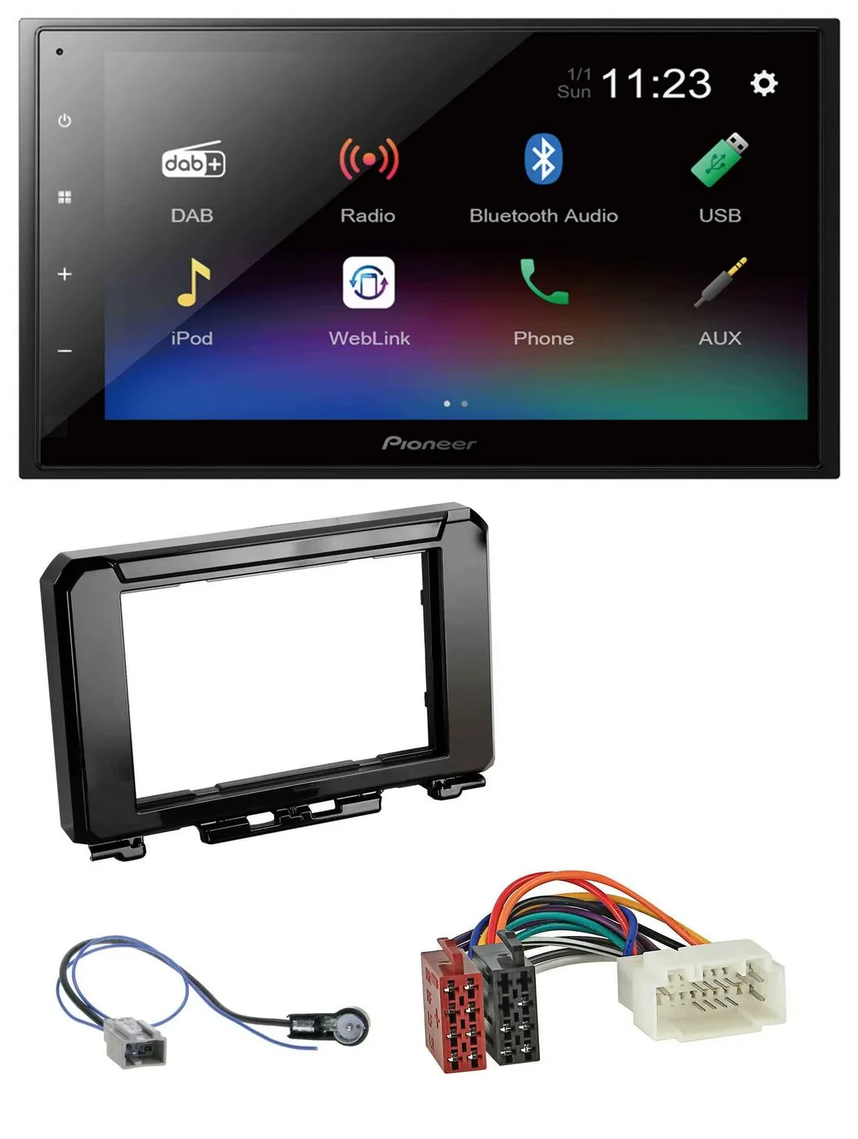 Автомагнитола для Suzuki Jimny GJ (с 2018) Pioneer 2-DIN, USB, Bluetooth, DAB, MP3