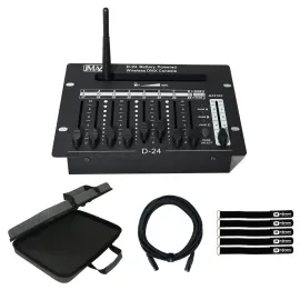 JMAZ Lighting JZ6001 D-24 Wireless Battery Powered DMX Controller w Case