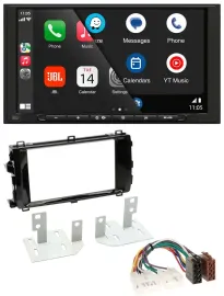 JBL USB 2DIN MP3 Bluetooth AUX Autoradio für Toyota Auris (ab 2013)