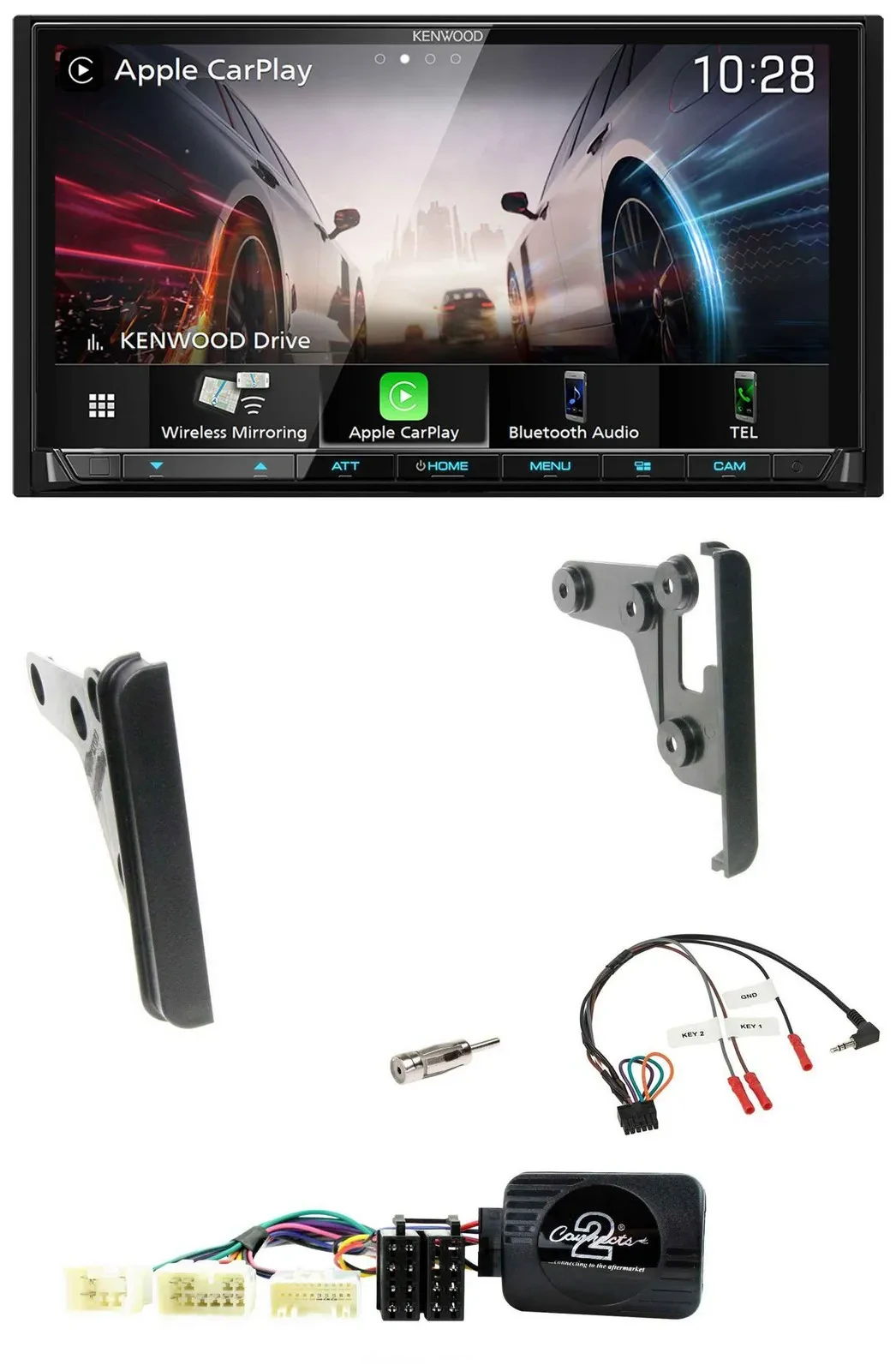 Kenwood Lenkrad 2DIN USB DAB Bluetooth Autoradio für Toyota FJ ab 2007