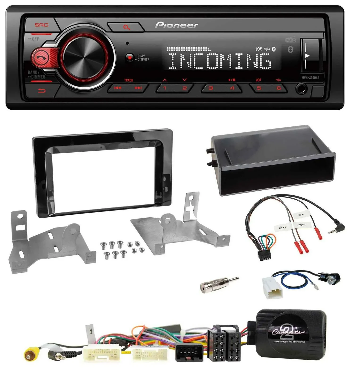 Pioneer Bluetooth USB DAB Lenkrad Autoradio für Toyota Aygo ab 2022 AB7 Klavierl