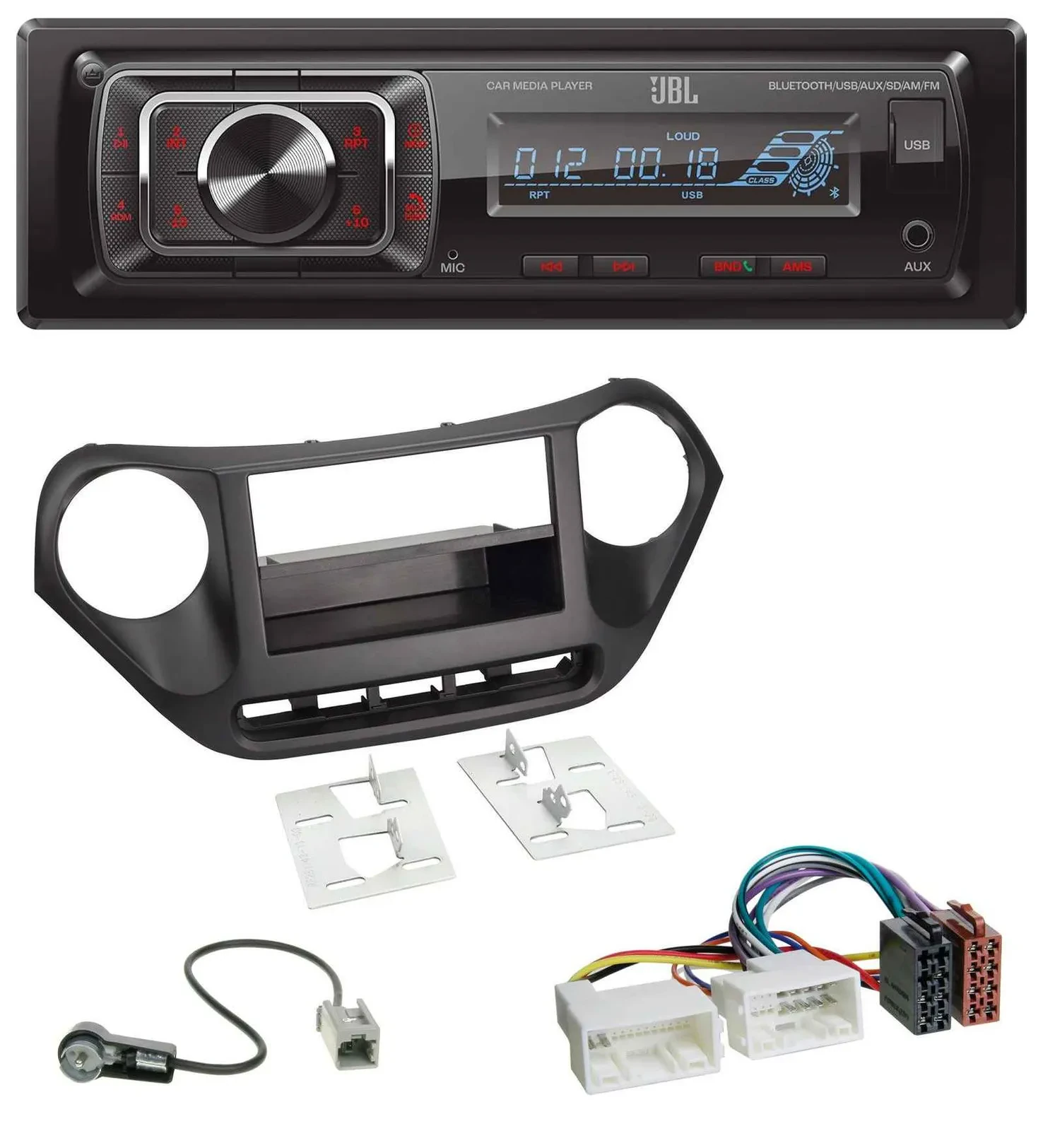 JBL SD AUX MP3 USB Bluetooth Autoradio für Hyundai i10 (ab 2013)