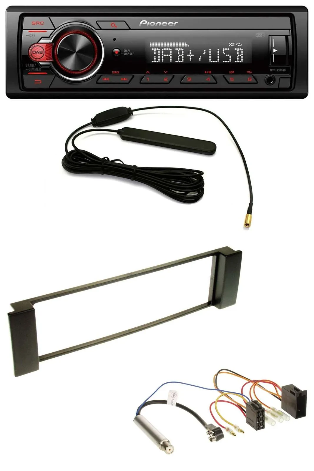 Pioneer MP3 DAB 1DIN AUX USB Autoradio für Audi A3 8L 00-03 A6 C5 01-05
