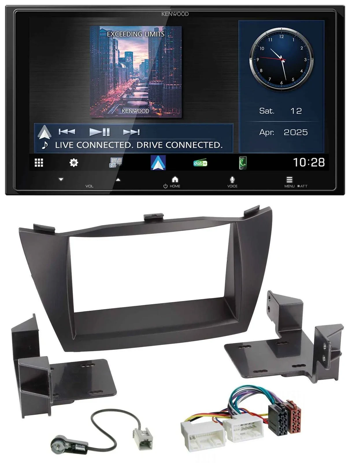 Kenwood Bluetooth 2DIN USB DAB MP3 Autoradio für Hyundai ix35 (2010-2013)