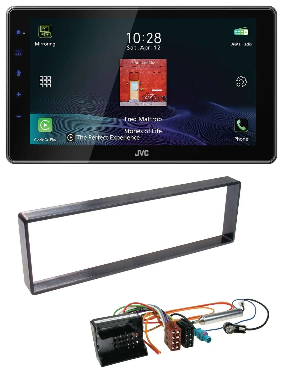 Автомагнитола для Citroen C4 JVC DAB MP3, Bluetooth, USB