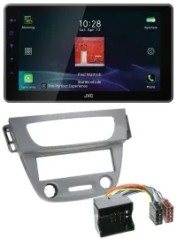 Автомагнитола JVC DAB, Bluetooth, USB для Renault Megane 3 (2009–2014), серый, Quadlock