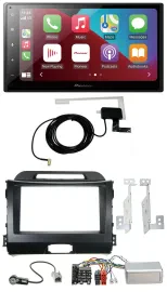 Pioneer USB Bluetooth DAB Lenkrad 2DIN Autoradio für Kia Sportage III 10-15 schw